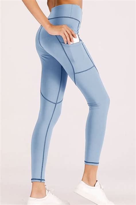 Shop the “light blue pocket leggings “ @chumamiapparel